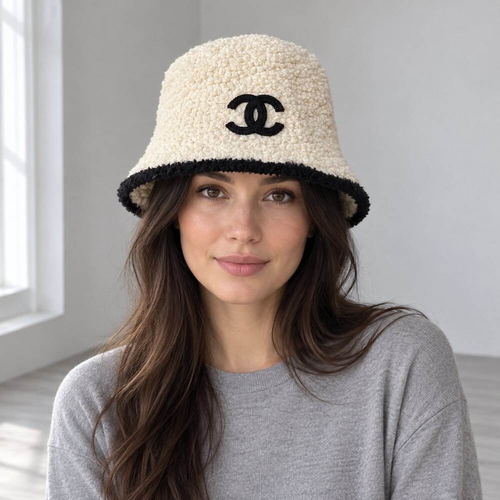 CHANEL Teddy Fleece CC Bucket Hat - Picture 2 of 6